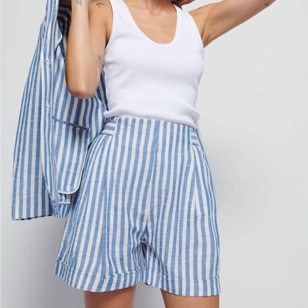 NWOT. Nation LTD Blue and White Striped Women's Shorts. Never worn.